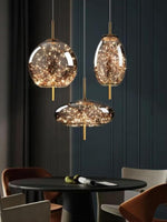 Load image into Gallery viewer, Nordic Starry Cylinder Glass Pendant Lamp