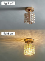 Load image into Gallery viewer, Modern Semi-Recessed Crystal Ceiling Lamp