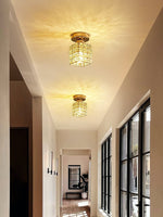 Load image into Gallery viewer, Modern Semi-Recessed Crystal Ceiling Lamp