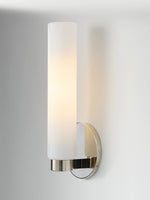 Load image into Gallery viewer, Rivora Fluted Glass Tube Sconce - Classic Ribbed Vanity Lighting