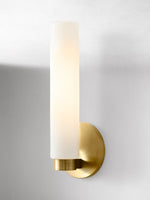 Load image into Gallery viewer, Rivora Fluted Glass Tube Sconce - Classic Ribbed Vanity Lighting