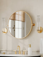 Load image into Gallery viewer, Rivora Fluted Glass Tube Sconce - Classic Ribbed Vanity Lighting