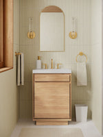 Load image into Gallery viewer, Rivora Fluted Glass Tube Sconce - Classic Ribbed Vanity Lighting