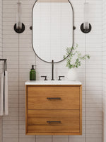 Load image into Gallery viewer, Rivora Fluted Glass Tube Sconce - Classic Ribbed Vanity Lighting