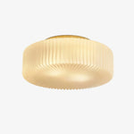 Load image into Gallery viewer, Pelviona Ribbed Glass Ceiling Light - Contemporary Minimalist Ceiling Fixture for Living Room or Dining Area