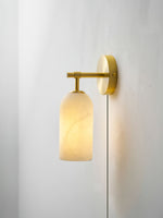 Charger l'image dans la visionneuse de galerie, Pillar Alabaster Plug-In Wall Light with Inline Switch - product image 7