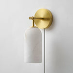 Charger l'image dans la visionneuse de galerie, Pillar Alabaster Plug-In Wall Light with Inline Switch - product image 8