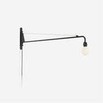 Cargar imagen en el visor de la Galería, Pivoting Long-Arm Black Wall Lamp product view 1