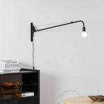 Cargar imagen en el visor de la Galería, Pivoting Long-Arm Black Wall Lamp product view 20