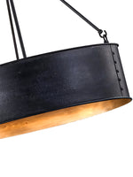 Load image into Gallery viewer, Drum Pendant Light – Industrial Black Pendant Light for Dining Room