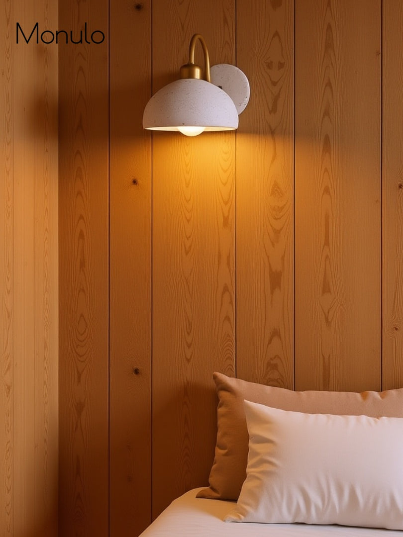 Radiica gesprenkelte Keramik-Kuppel-Wandlampe – Minimalistischer nordischer Stil Wandlicht für Schlafzimmer & Flur