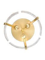 Load image into Gallery viewer, Vintage Semi Flush Mount Ceiling Light - Black and Glass Ceiling Fixture