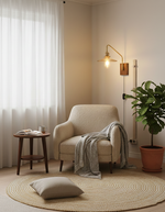 Cargar imagen en el visor de la Galería, Walnut-Backed Brass and Glass Plug-In Wall Lamp product view 11