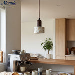 Load image into Gallery viewer, Wabi-sabi Style Water-polished Translucent Stone Retro Pendant Lamp