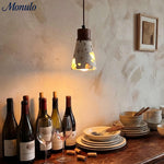Load image into Gallery viewer, Wabi-sabi Style Water-polished Translucent Stone Retro Pendant Lamp