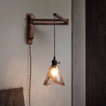 Cargar imagen en el visor de la Galería, Adjustable Wood-Arm Hanging Plug-In Wall Lamp room scene 2