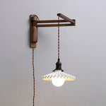 Cargar imagen en el visor de la Galería, Adjustable Wood-Arm Hanging Plug-In Wall Lamp product view 19