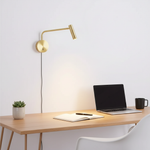 Load image into Gallery viewer, Adjustable LED Reading Plug-In Wall Lamp product view