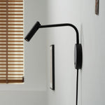 Load image into Gallery viewer, Adjustable LED Reading Plug-In Wall Lamp alternate room view