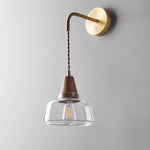 Charger l'image dans la visionneuse de galerie, Clear Bell Glass and Brass Plug-In Wall Lamp product view