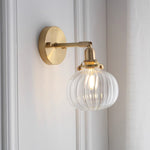 Charger l'image dans la visionneuse de galerie, Ribbed Glass Globe Plug-In Wall Lamp - product view 12