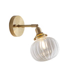 Charger l'image dans la visionneuse de galerie, Ribbed Glass Globe Plug-In Wall Lamp - product view 8