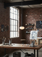 Load image into Gallery viewer, Rolvona Oval Glass Pendant Light - Modern White Glass Shade for Dining