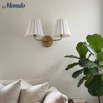 Load image into Gallery viewer, Ruffmeto Textured Pleated Fabric Modern Wall Light for Living Rooms