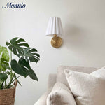 Load image into Gallery viewer, Ruffmeto Textured Pleated Fabric Modern Wall Light for Living Rooms