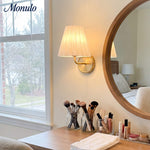 Load image into Gallery viewer, Ruffmeto Textured Pleated Fabric Modern Wall Light for Living Rooms