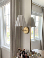 Load image into Gallery viewer, Ruffmeto Textured Pleated Fabric Modern Wall Light for Living Rooms