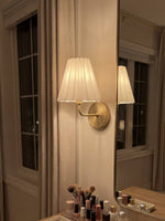 Load image into Gallery viewer, Ruffmeto Textured Pleated Fabric Modern Wall Light for Living Rooms