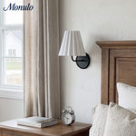 Load image into Gallery viewer, Ruffmeto Textured Pleated Fabric Modern Wall Light for Living Rooms