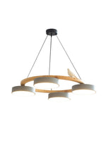 Load image into Gallery viewer, Modern Creative Colourful Circle Bird Chandelier
