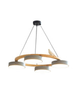 Load image into Gallery viewer, Modern Creative Colourful Circle Bird Chandelier