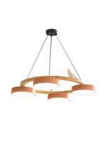 Load image into Gallery viewer, Modern Creative Colourful Circle Bird Chandelier