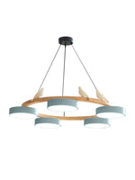 Load image into Gallery viewer, Modern Creative Colourful Circle Bird Chandelier