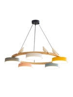 Load image into Gallery viewer, Modern Creative Colourful Circle Bird Chandelier