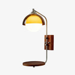 Load image into Gallery viewer, Sunset Glow Modern Wall Sconce with Acrylic Shade and Wood-Texture Base for Bedroom Hallway Living Room