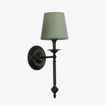 Bild in Gallery-Viewer laden, Rowan Stoffschirm Wandleuchte in Antik Kupfer - Vintage Luxus Licht für Innenräume