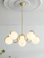 Load image into Gallery viewer, Sculptural Linear Chandelier with Elegantly Curved Profile