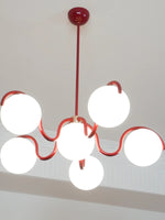 Load image into Gallery viewer, Sculptural Linear Chandelier with Elegantly Curved Profile