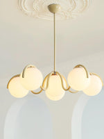 Load image into Gallery viewer, Sculptural Linear Chandelier with Elegantly Curved Profile