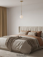 Cargar imagen en el visor de la Galería, Lámpara colgante Selvion con forma de globo de cristal - Estilo contemporáneo de bola de cristal