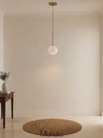 Cargar imagen en el visor de la Galería, Lámpara colgante Selvion con forma de globo de cristal - Estilo contemporáneo de bola de cristal