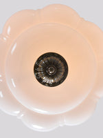 Load image into Gallery viewer, Eloise Scallop Vintage Milk Glass Semi-Flush Mount Pendant Light