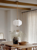 Load image into Gallery viewer, Vintage Milk Glass Semi Flush Mount Eloise Pendant Light