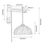 Load image into Gallery viewer, Walnut Swing-Arm Capiz Shell Plug-In Wall Sconce - product view 7