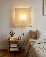 Cargar imagen en el visor de la Galería, Washi Paper Screen Plug-In Wall Sconce alternate room view