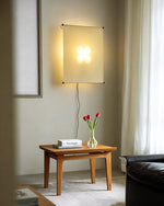 Cargar imagen en el visor de la Galería, Washi Paper Screen Plug-In Wall Sconce room scene